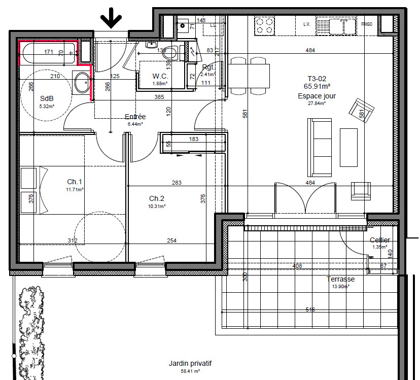 Photo d'un Appartement en vente à LA VERPILLIERE (38290)