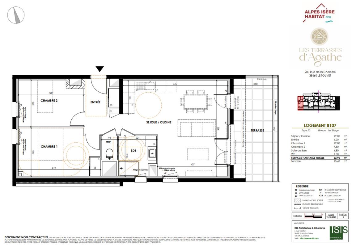 Photo d'un Appartement en vente à LE TOUVET (38660)