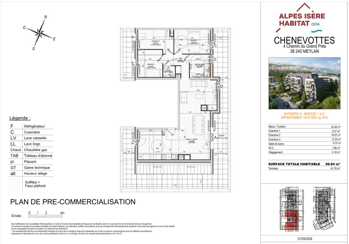 Photo d'un Appartement en vente à MEYLAN (38240)